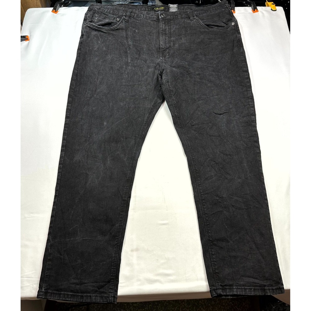 Urban Star Jeans Mens Size 44x30 Black Denim Cotton Blend Relaxed Fit Straight‎